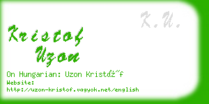 kristof uzon business card